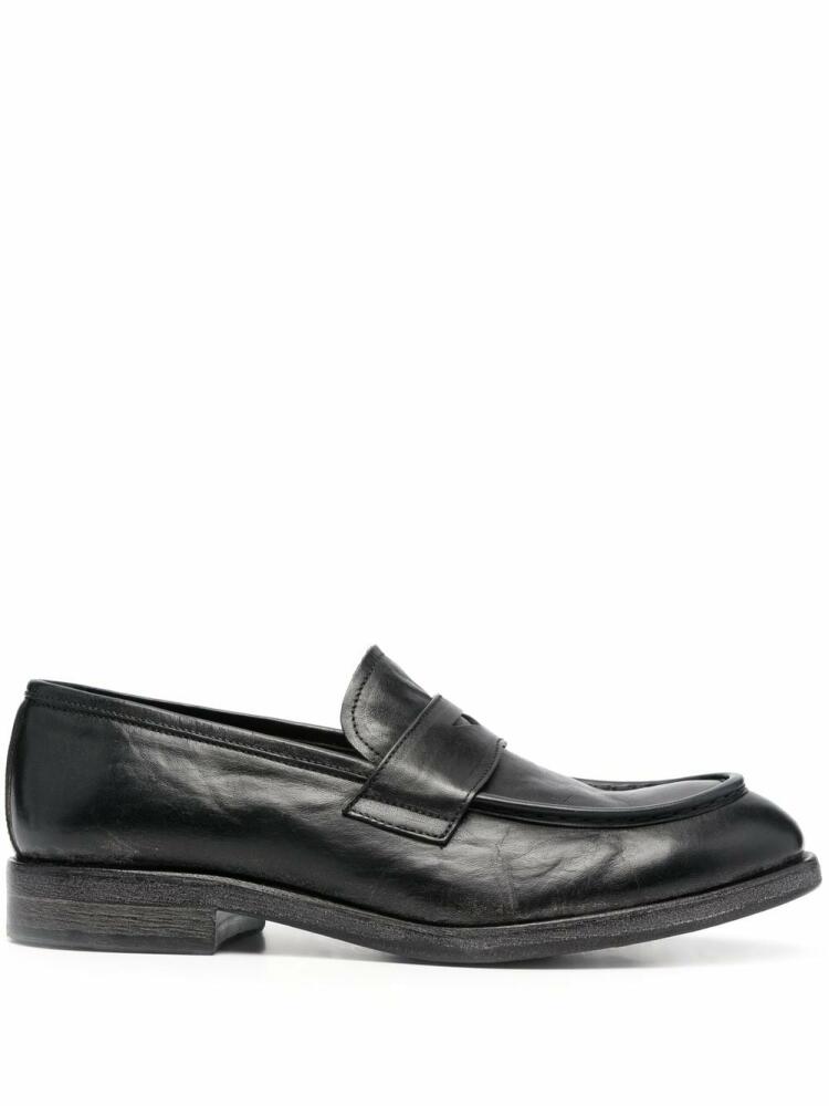 Moma 30mm chunky leather loafers - Black Cover