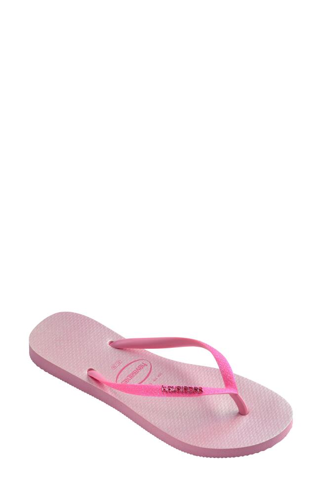 Havaianas Slim Glitter Flip Flop in Pink Lemonade Cover