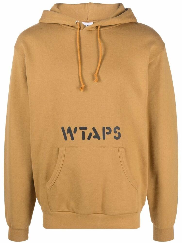 WTAPS logo-printed hoodie - Yellow Cover