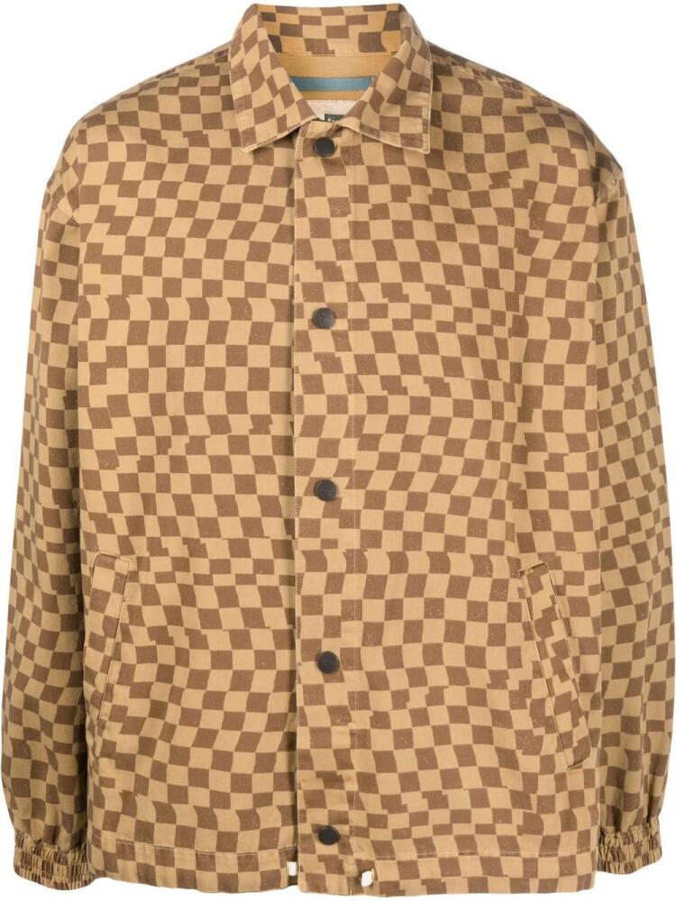 Incotex graphic-print shirt jacket - Brown Cover