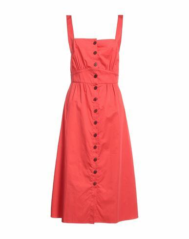 Ba & sh Woman Midi dress Coral Cotton Cover