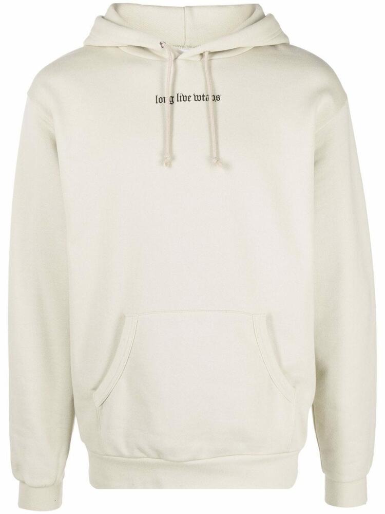 WTAPS slogan-print hoodie - Neutrals Cover