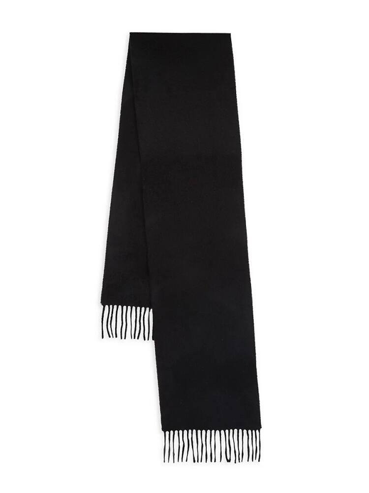 Portolano Men's Fringed Cashmere Scarf - Black Cover