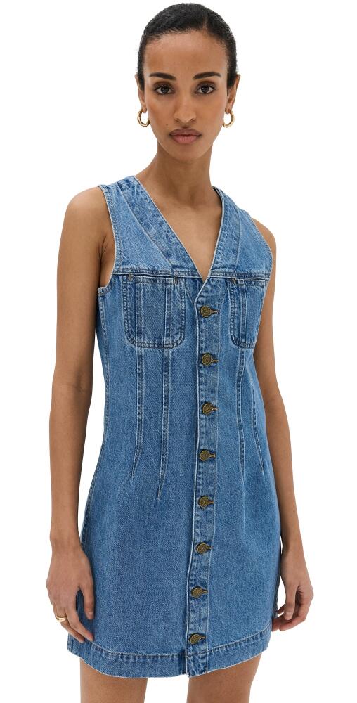 FRAME Sleeveless Trucker Pocket Dress Delaware Cover