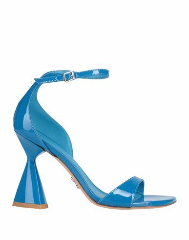 Sergio Levantesi Woman Sandals Blue Leather Cover