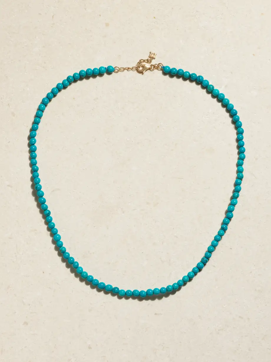 Mateo - 14-karat Gold Turquoise Necklace - One size Cover