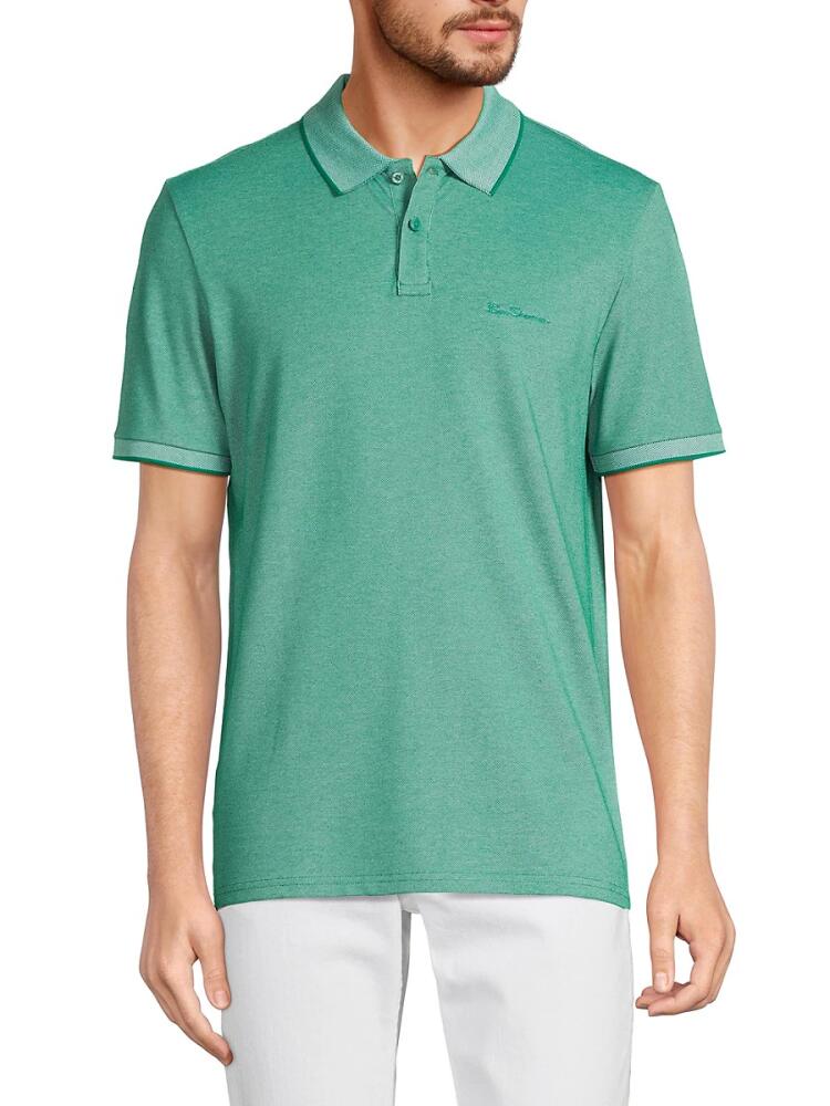 Ben Sherman Men's Birdseye Logo Polo - Malachite Cover