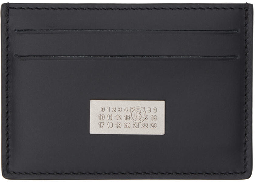 MM6 Maison Margiela Black Furniture Leather Matt Card Holder Cover