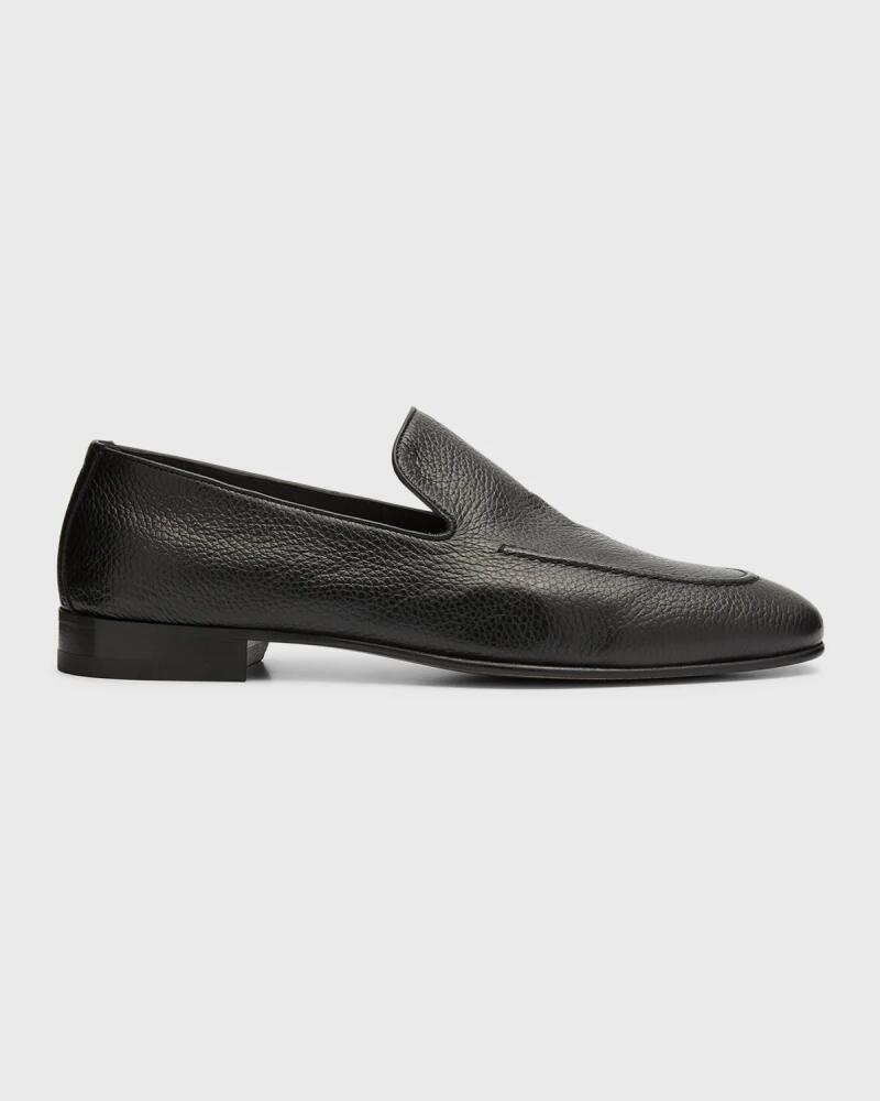 Manolo Blahnik Men's Truro Leather Loafers Cover