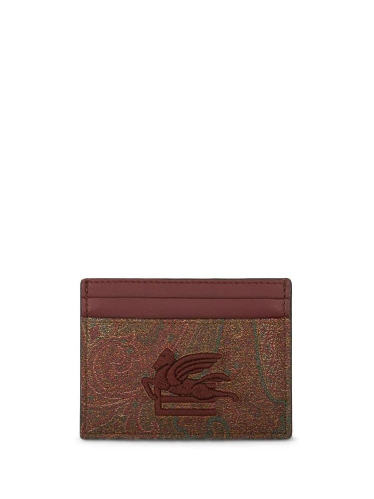 ETRO Pegaso-motif paisley-print cardholder - Brown Cover