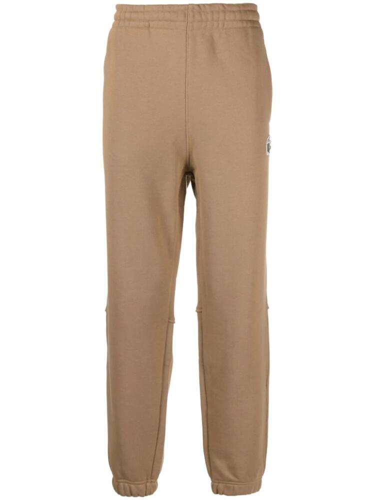 Lacoste logo-patch cotton track pants - Brown Cover