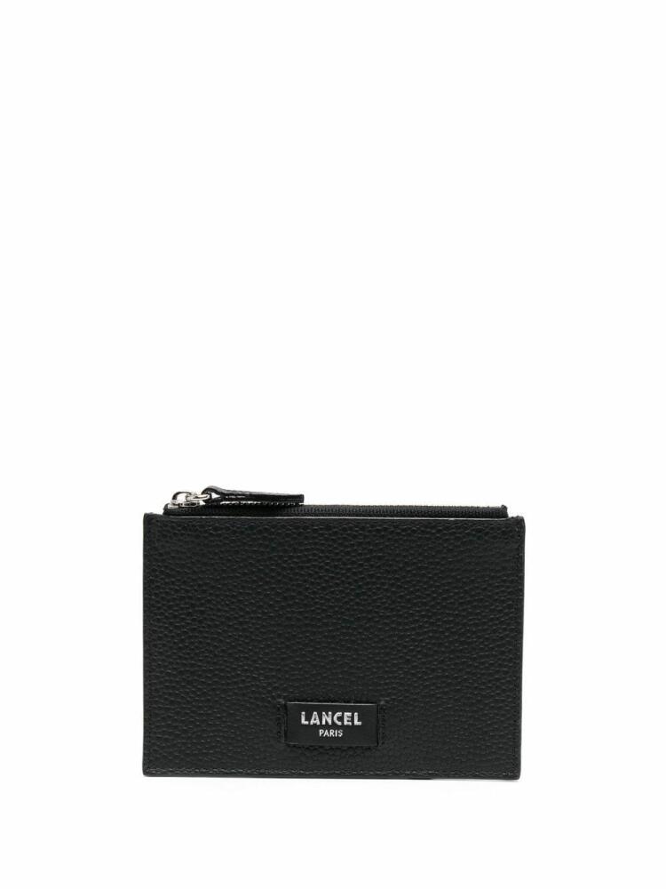 Lancel logo leather card holder - Black Cover