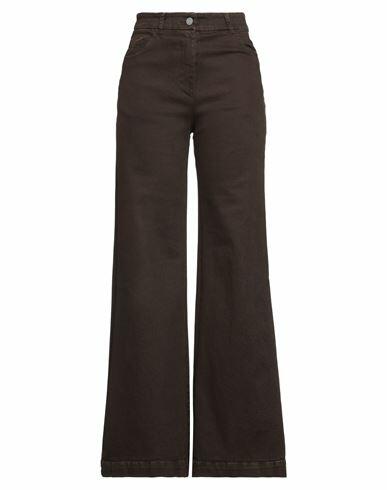 Nude Woman Pants Cocoa Cotton, Elastane Cover