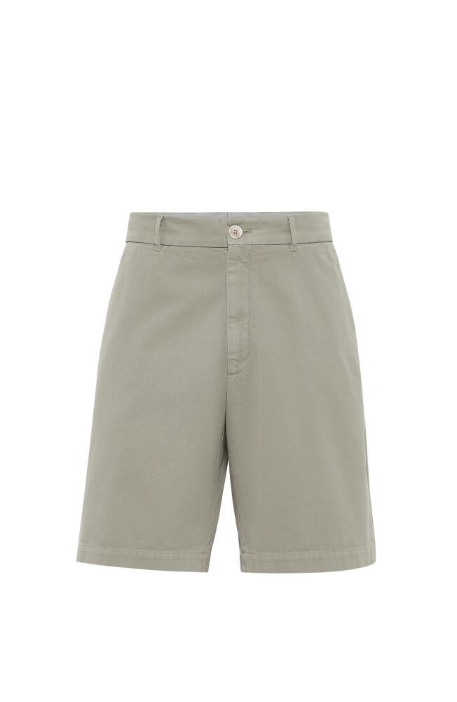 Brunello Cucinelli Gabardine Bermuda shorts in Sage Cover