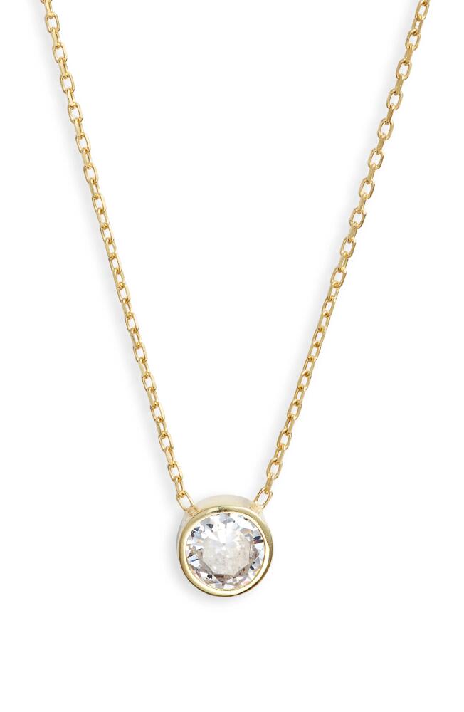 SHYMI Mini Bezel Pendant Necklace in Gold/White/round Cut Cover