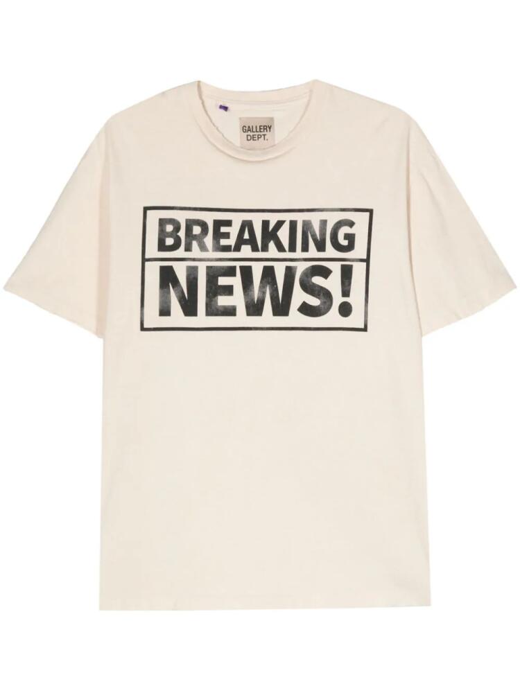 GALLERY DEPT. Breaking News T-shirt - Neutrals Cover