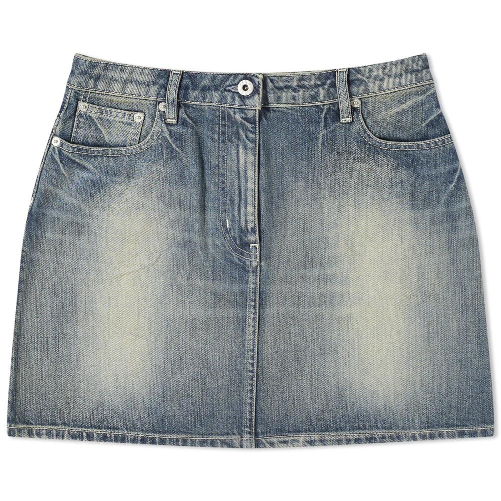 Kenzo Paris Women's Kenzo Denim Mini Skirt in Stone/Dirty Blue Denim Cover