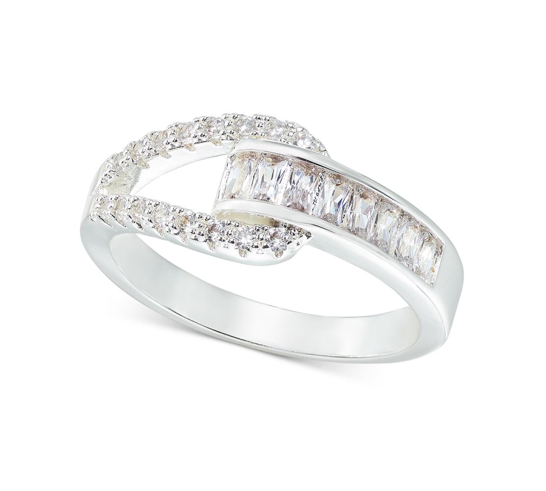 Charter Club Silver-Tone Pave & Baguette Cubic Zirconia Ring, Created for Macy's - Silver Cover