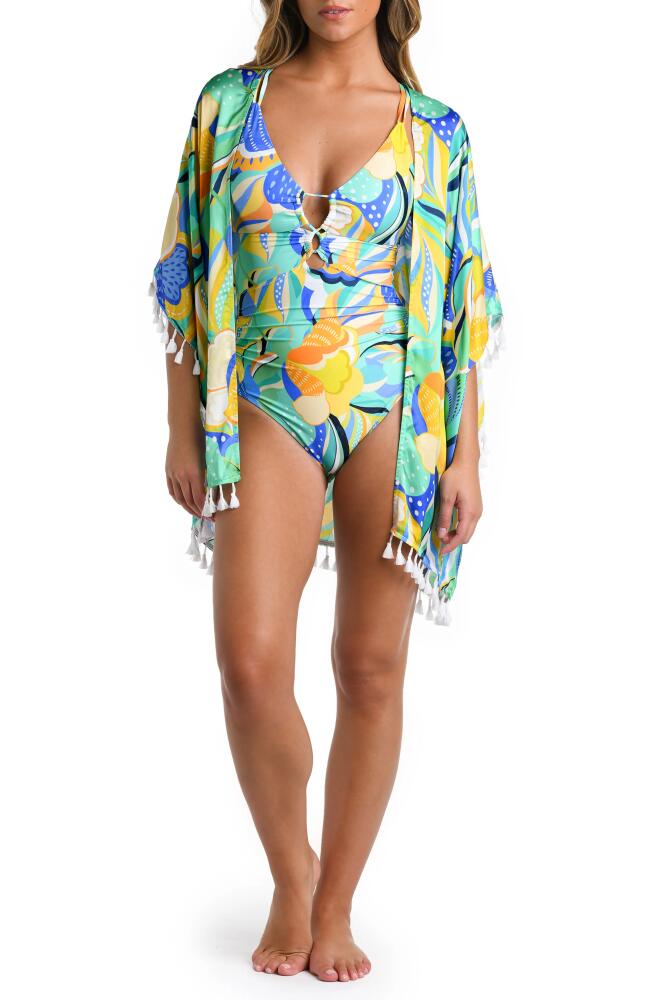 La Blanca Sun Tassel Trim Cover-Up in Multi Cover