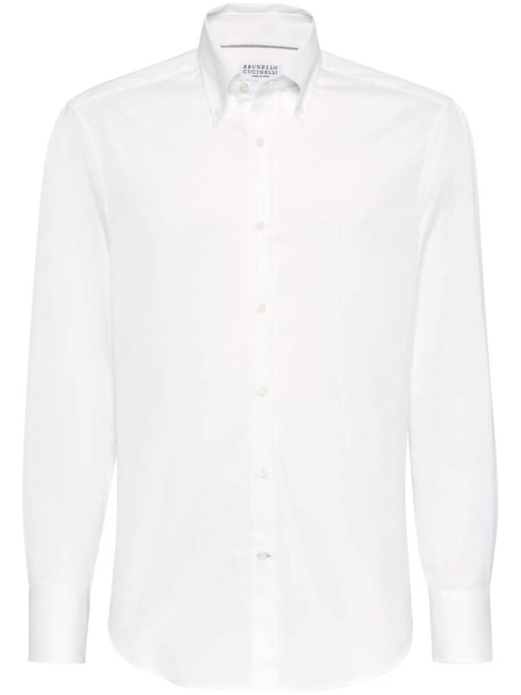 Brunello Cucinelli button-down poplin shirt - White Cover