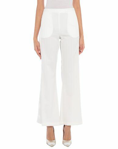 Imperial Woman Pants White Polyester, Elastane Cover