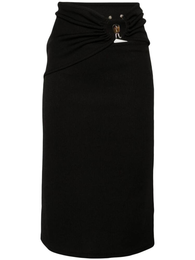 Christopher Esber Orbit ribbed midi skirt - Black Cover