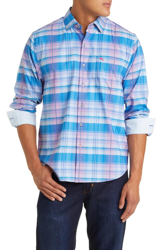 Tommy Bahama Sarasota Stretch Prismatic IslandzoneButton-Up Shirt in Blue Aster Cover