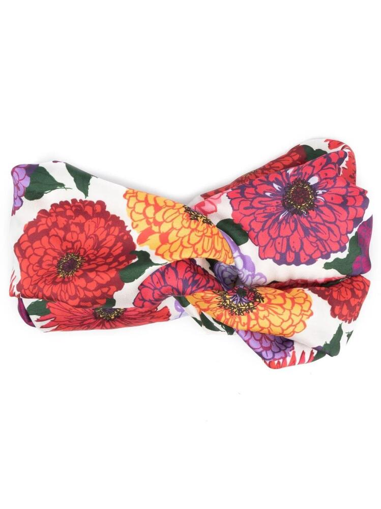 La DoubleJ floral-print headband - Purple Cover