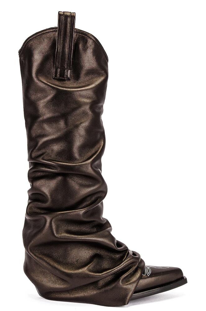 R13 Mid Cowboy Boot with Sleeve in Black Cover