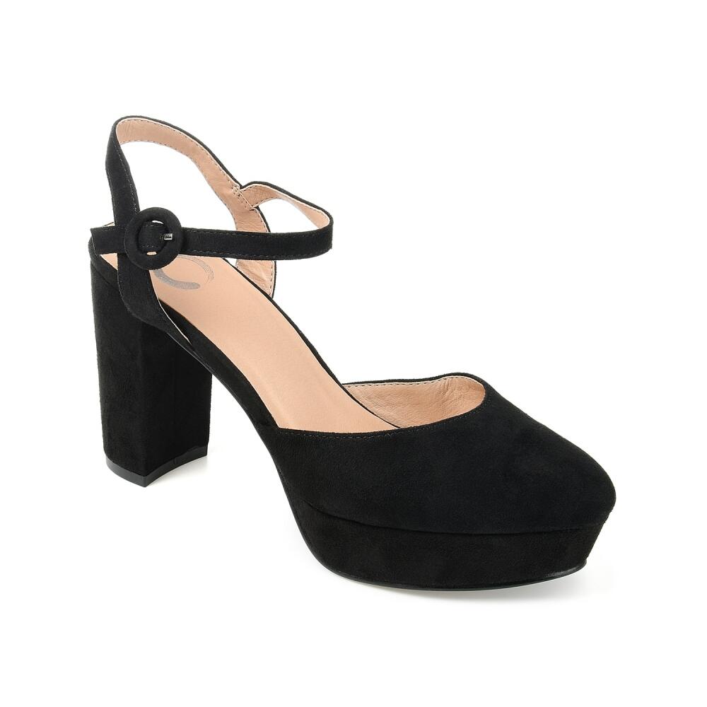 Journee Collection Wide Width Roslynn Platform Pump | Women's | Black Cover