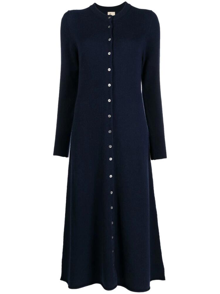 PAULA A-line knitted dress - Blue Cover