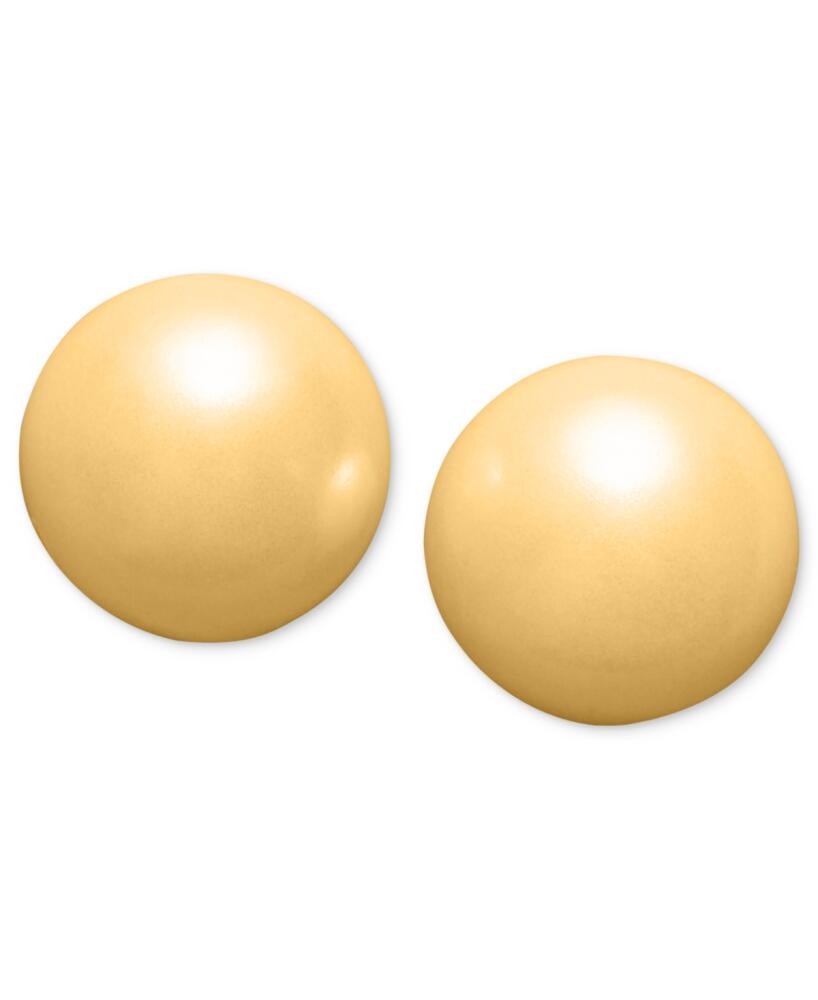 Charter Club Silver-Tone Imitation Pearl (10mm) Stud Earrings, Created for Macy's - Gold Cover