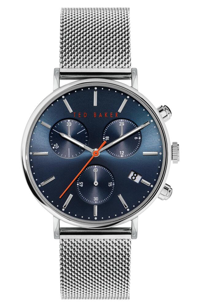 Ted Baker London Mimosaa Chronograph Mesh Strap Watch, 41mm in Blue Cover