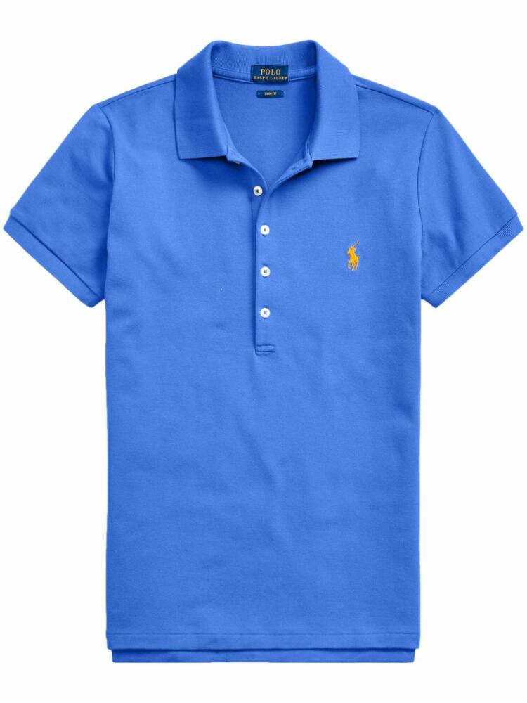 Polo Ralph Lauren Julie logo-embroidered polo shirt - Blue Cover