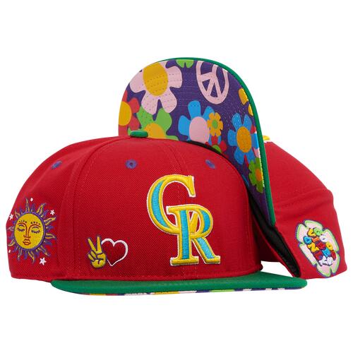 Pro Standard Rockies Peace & Love Snapback Hat - Adult Red Cover