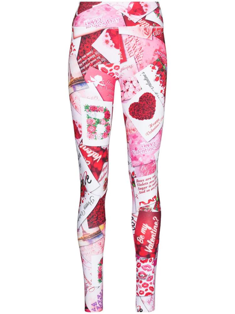 Balenciaga high-waist printed leggings - Pink Cover