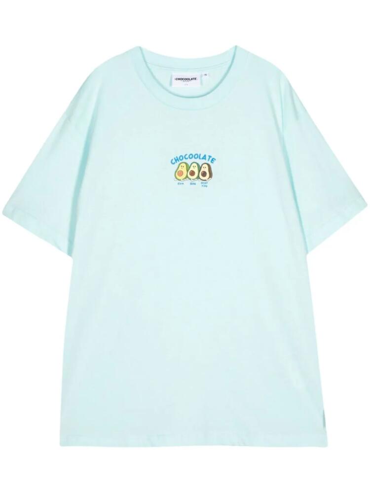 CHOCOOLATE Avocado cotton T-shirt - Blue Cover