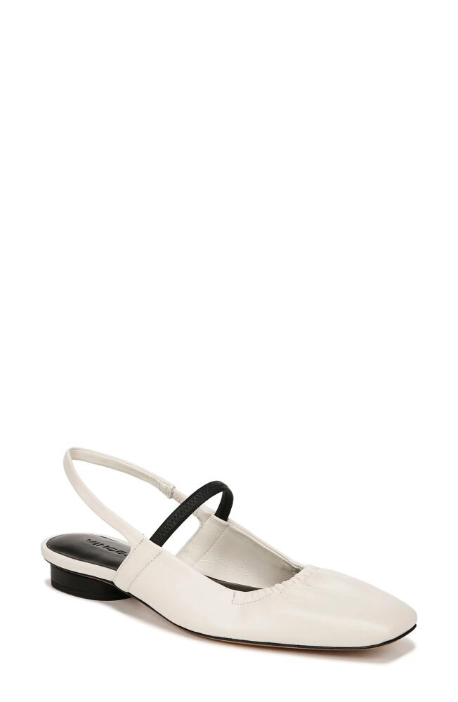 Vince Venice Slingback Flat in Milk/Black Cover