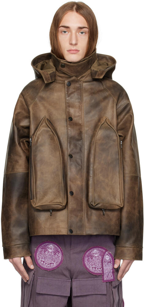 Who Decides War Brown Classic Leather Jacket Cover