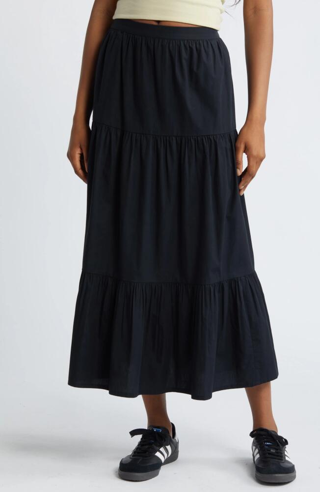 BP. Tiered Maxi Skirt in Black Night Cover