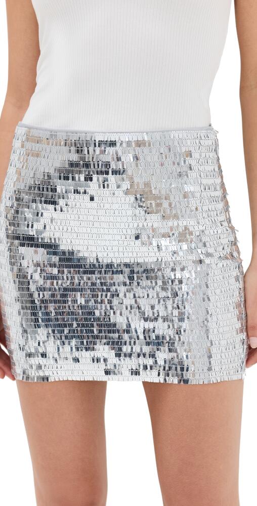 SIMONMILLER Dizzy Sequin Skirt Satellite Silver Cover