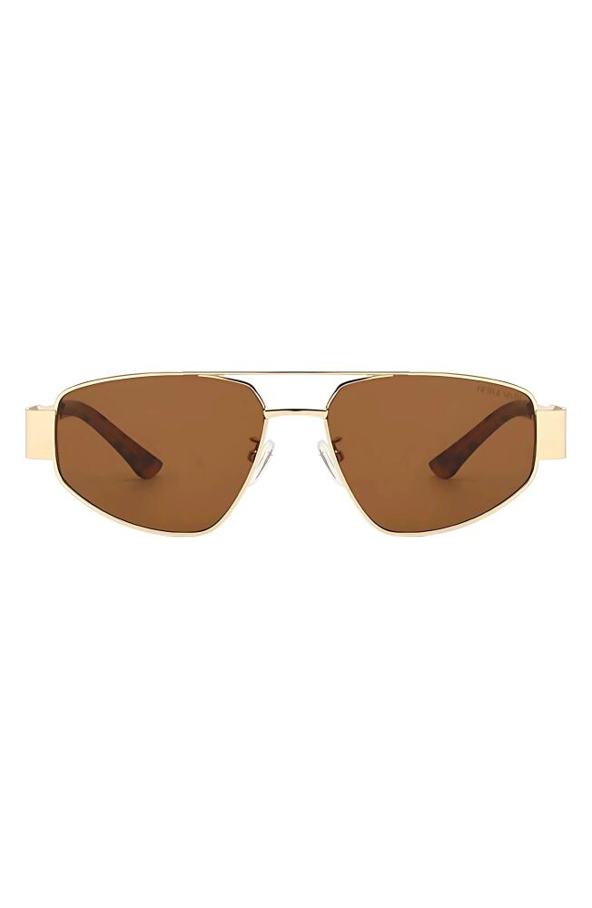 Fifth & Ninth Taylor 58mm Polarized Aviator Sunglasses in Gold /Brown Cover