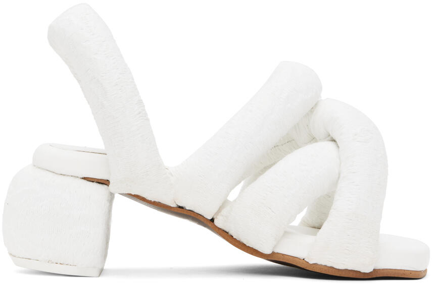 YUME YUME White Sausage Heeled Sandals Cover