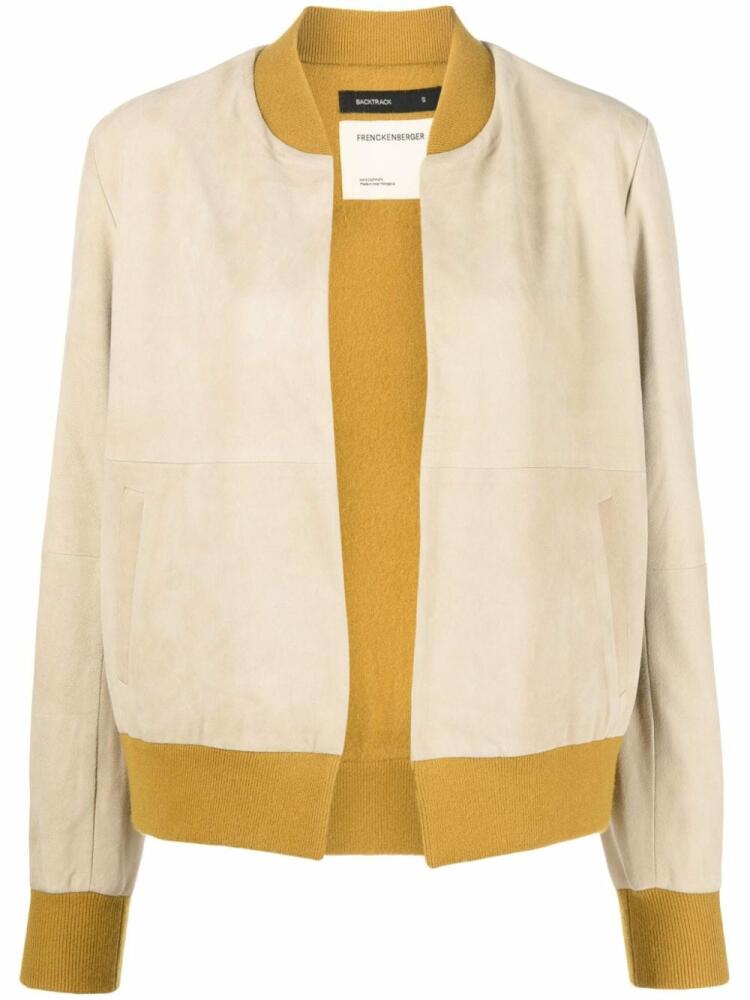 Frenckenberger suede bomber jacket - Neutrals Cover