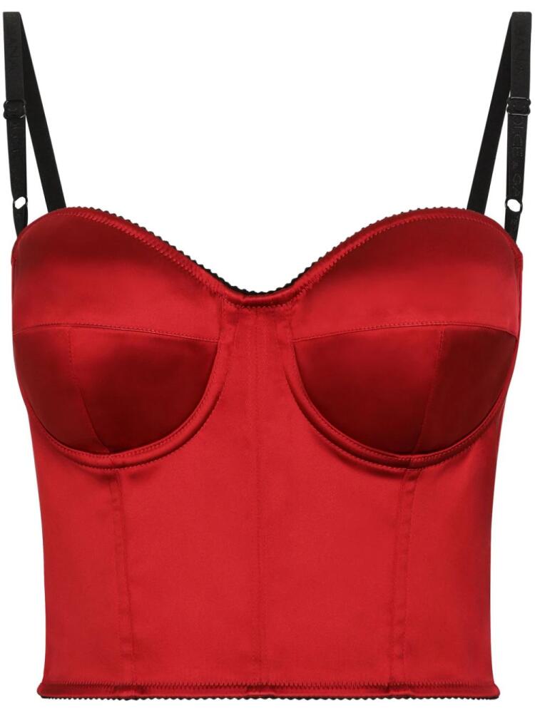 Dolce & Gabbana satin corset top - Red Cover