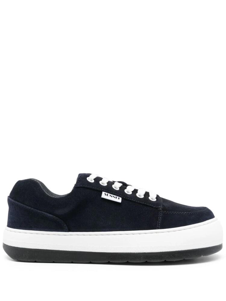 Sunnei Dreamy suede flatform sneakers - Blue Cover