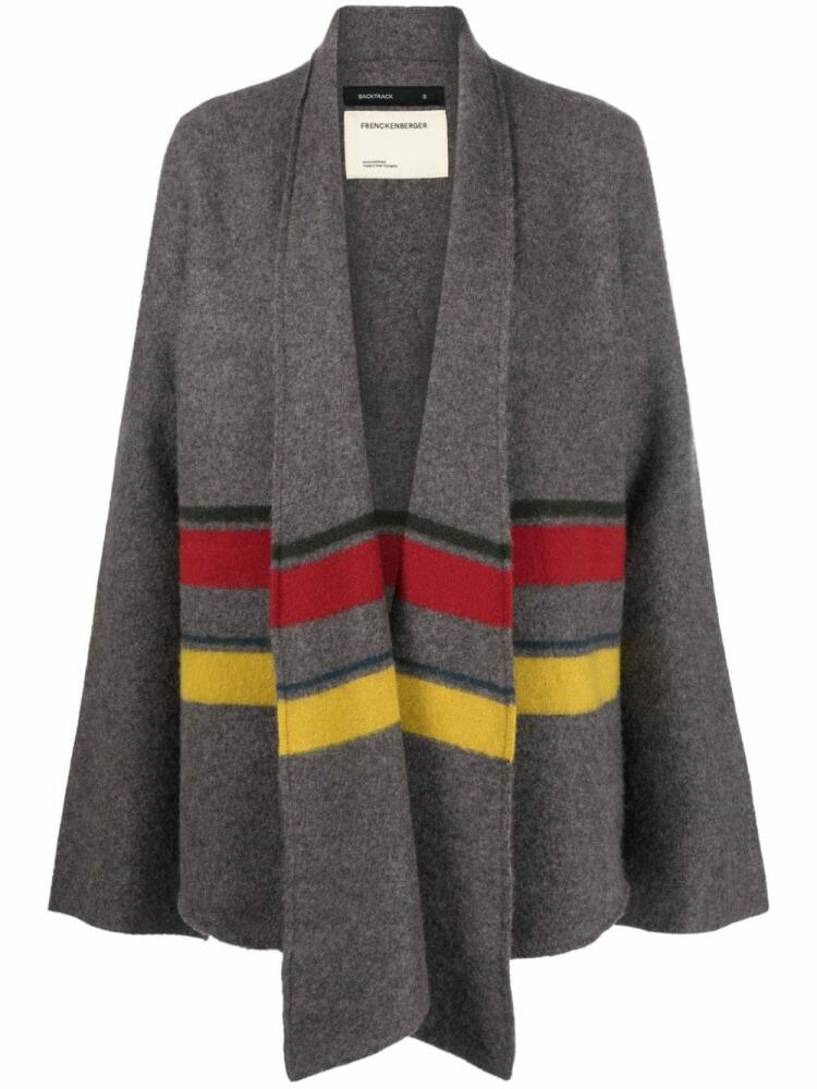 Frenckenberger stripe-print cashmere cardigan - Grey Cover