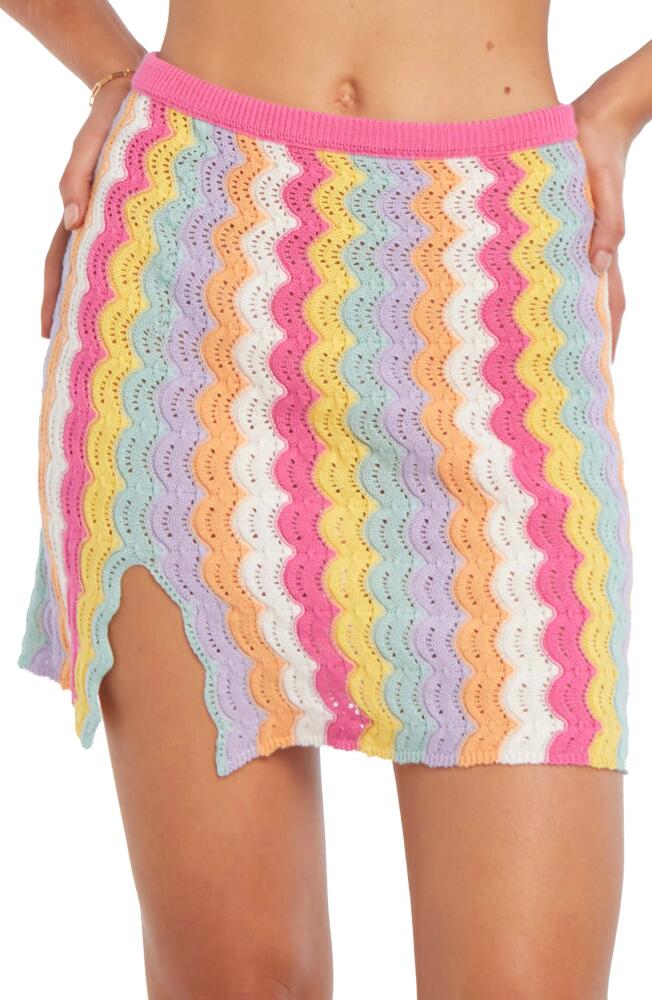 Capittana Holly Open Stitch Cover-Up Miniskirt in Multicolor Cover