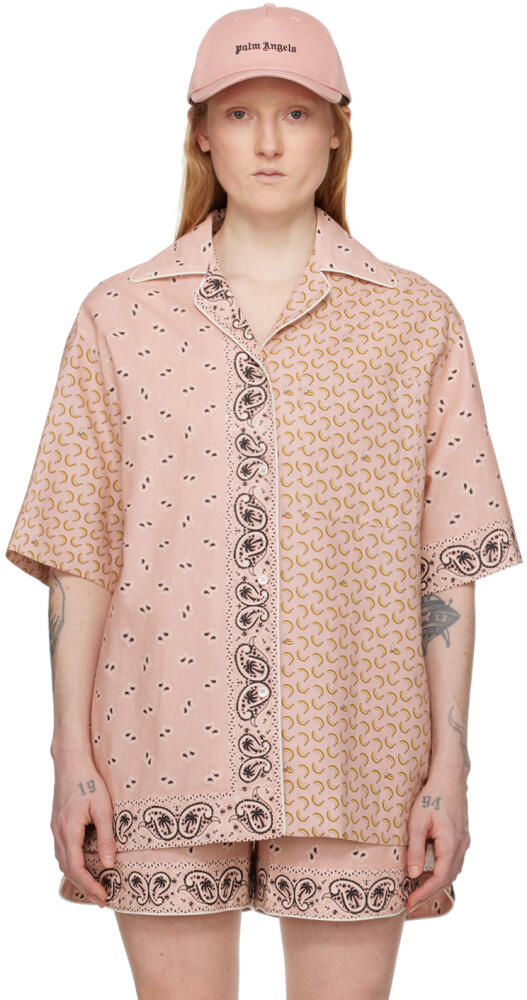 Palm Angels Pink Paisley Shirt Cover