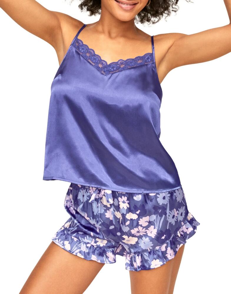 Adore Me Luana Pajama Camisole & Short Set in Floral Purple Cover